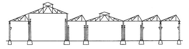 65. Схема мартеновского цеха Путиловского завода (1897)