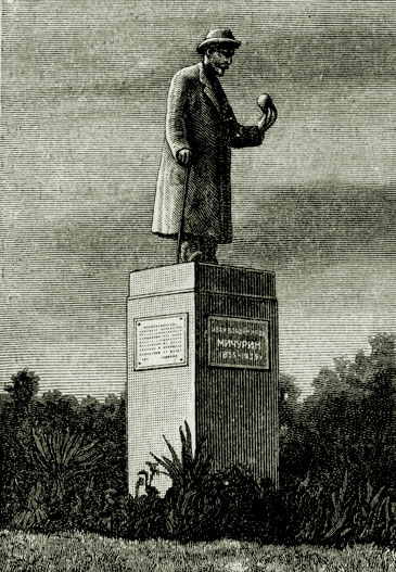 Памятник И. В. Мичурину на сельскохозяйственной выставке в Москве