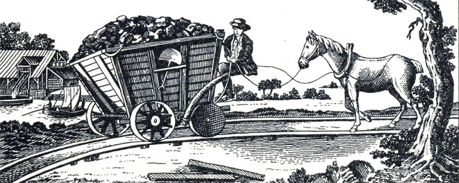 Конная рельсовая дорога в Ньюкасле. Англия, 1773 г.